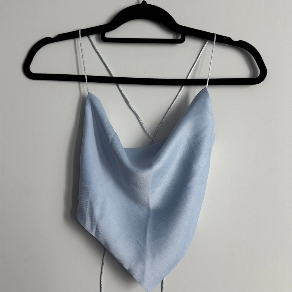 Princess Polly Women's Blue Crop Top Size 2
